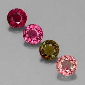 Achetez naturel ct multicolore tourmaline gems, coupe roude, en provenance mozambique chez gemselect. en stock, livraison internationale!