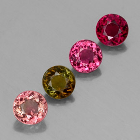 Achetez naturel ct multicolore tourmaline gems, coupe roude, en provenance mozambique chez gemselect. en stock, livraison internationale!