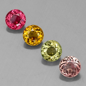Achetez naturel ct multicolore tourmaline gems, coupe roude, en provenance mozambique chez gemselect. en stock, livraison internationale!
