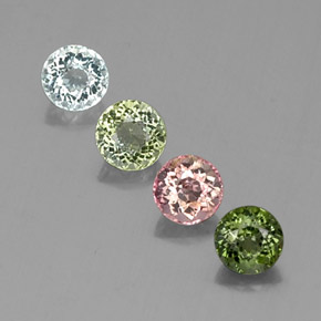 Achetez naturel ct multicolore tourmaline gems, coupe roude, en provenance mozambique chez gemselect. en stock, livraison internationale!