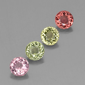 Achetez naturel ct multicolore tourmaline gems, coupe roude, en provenance mozambique chez gemselect. en stock, livraison internationale!