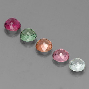Achetez naturel ct multicolore tourmaline gems, coupe roude, en provenance mozambique chez gemselect. en stock, livraison internationale!