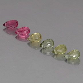 Achetez naturel ct multicolore tourmaline gems, briolette, en provenance mozambique chez gemselect. en stock, livraison internationale!