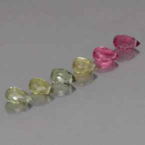 Achetez naturel ct multicolore tourmaline gems, briolette, en provenance mozambique chez gemselect. en stock, livraison internationale!
