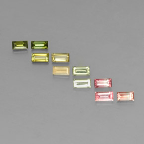 Achetez naturel ct multicolore tourmaline gems, baguette, en provenance mozambique chez gemselect. en stock, livraison internationale!