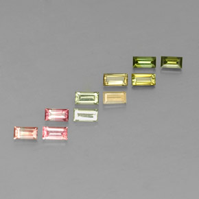 Achetez naturel ct multicolore tourmaline gems, baguette, en provenance mozambique chez gemselect. en stock, livraison internationale!