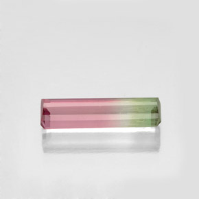Tourmaline multicolore naturelle taille émeraude, 0,92 ct, SI