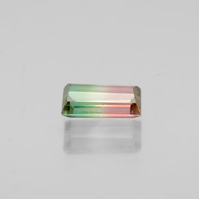 Tourmaline multicolore naturelle baguette, 0,56 ct, VS