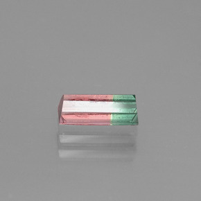 Tourmaline bicolore naturelle baguette, 0,50 ct, VS-SI