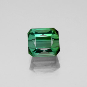 Tourmaline vert naturelle taille émeraude, 1,15 ct, VS