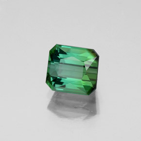 Tourmaline vert naturelle taille émeraude, 1,15 ct, VS