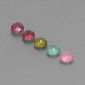 Achetez naturel ct multicolore tourmaline gems, coupe roude, en provenance mozambique chez gemselect. en stock, livraison internationale!