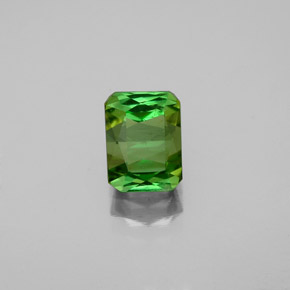 Tourmaline vert naturelle taille émeraude, 1,11 ct, VS-SI
