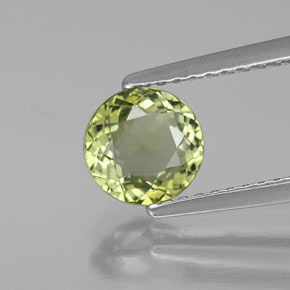 Tourmaline vert naturelle coupe roude, 1,02 ct, VS