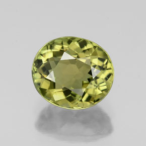 Tourmaline vert naturelle coupe ovale, 1,76 ct, VVS