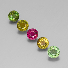 Achetez naturel ct multicolore tourmaline gems, coupe roude, en provenance mozambique chez gemselect. en stock, livraison internationale!