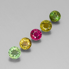 Achetez naturel ct multicolore tourmaline gems, coupe roude, en provenance mozambique chez gemselect. en stock, livraison internationale!