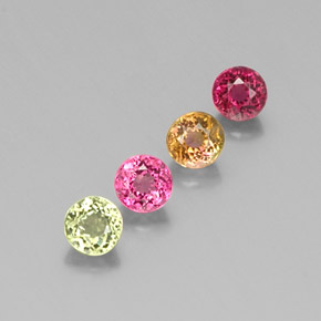 Achetez naturel ct multicolore tourmaline gems, coupe roude, en provenance mozambique chez gemselect. en stock, livraison internationale!