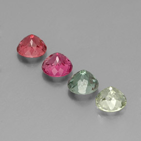 Achetez naturel ct multicolore tourmaline gems, coupe roude, en provenance mozambique chez gemselect. en stock, livraison internationale!