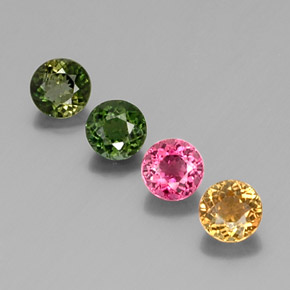Achetez naturel ct multicolore tourmaline gems, coupe roude, en provenance mozambique chez gemselect. en stock, livraison internationale!