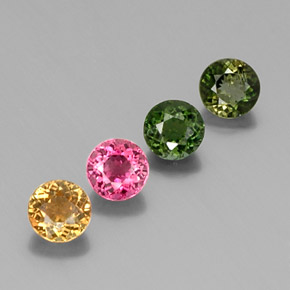 Achetez naturel ct multicolore tourmaline gems, coupe roude, en provenance mozambique chez gemselect. en stock, livraison internationale!
