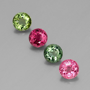 Achetez naturel ct multicolore tourmaline gems, coupe roude, en provenance mozambique chez gemselect. en stock, livraison internationale!