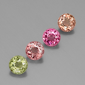 Achetez naturel ct multicolore tourmaline gems, coupe roude, en provenance mozambique chez gemselect. en stock, livraison internationale!