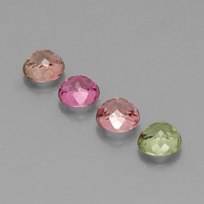 Achetez naturel ct multicolore tourmaline gems, coupe roude, en provenance mozambique chez gemselect. en stock, livraison internationale!
