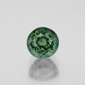 Tourmaline vert naturelle coupe roude, 1,05 ct, VVS-VS