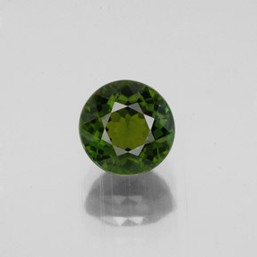 Tourmaline vert naturelle coupe roude, 1,05 ct, VS