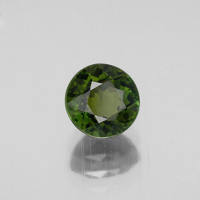Tourmaline vert naturelle coupe roude, 1,05 ct, VS
