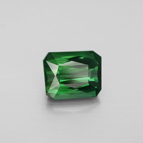 Tourmaline vert naturelle taille émeraude, 2,64 ct, VVS
