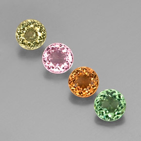 Achetez naturel ct multicolore tourmaline gems, coupe roude, en provenance mozambique chez gemselect. en stock, livraison internationale!