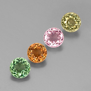 Achetez naturel ct multicolore tourmaline gems, coupe roude, en provenance mozambique chez gemselect. en stock, livraison internationale!