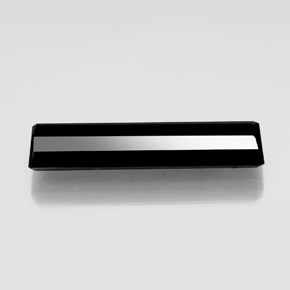 Tourmaline noir naturelle taille émeraude, 21,37 ct, opaque