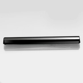 Tourmaline noir naturelle taille émeraude, 19,32 ct, opaque