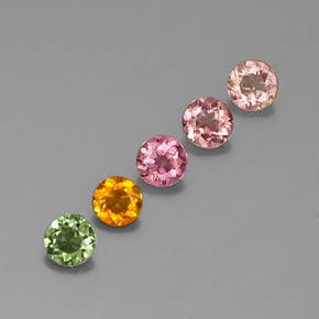 Achetez naturel ct multicolore tourmaline gems, coupe roude, en provenance mozambique chez gemselect. en stock, livraison internationale!
