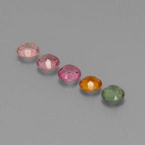 Achetez naturel ct multicolore tourmaline gems, coupe roude, en provenance mozambique chez gemselect. en stock, livraison internationale!