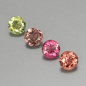 Achetez naturel ct multicolore tourmaline gems, coupe roude, en provenance mozambique chez gemselect. en stock, livraison internationale!