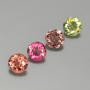 Achetez naturel ct multicolore tourmaline gems, coupe roude, en provenance mozambique chez gemselect. en stock, livraison internationale!