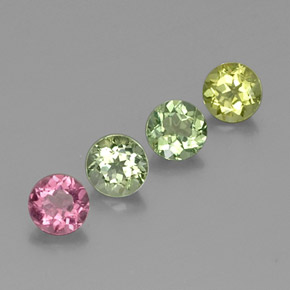 Achetez naturel ct multicolore tourmaline gems, coupe roude, en provenance mozambique chez gemselect. en stock, livraison internationale!