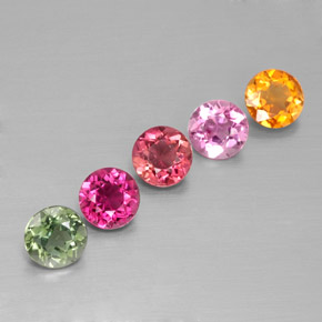 Achetez naturel ct multicolore tourmaline gems, coupe roude, en provenance mozambique chez gemselect. en stock, livraison internationale!