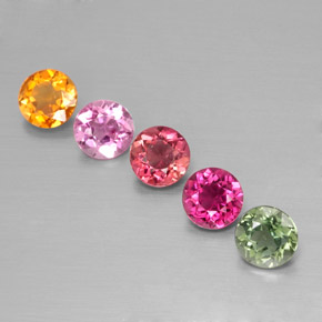 Achetez naturel ct multicolore tourmaline gems, coupe roude, en provenance mozambique chez gemselect. en stock, livraison internationale!