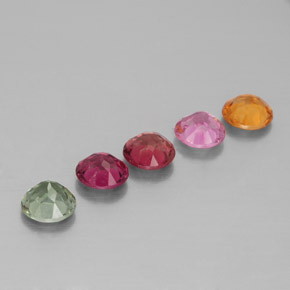 Achetez naturel ct multicolore tourmaline gems, coupe roude, en provenance mozambique chez gemselect. en stock, livraison internationale!