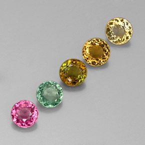 Achetez naturel ct multicolore tourmaline gems, coupe roude, en provenance mozambique chez gemselect. en stock, livraison internationale!