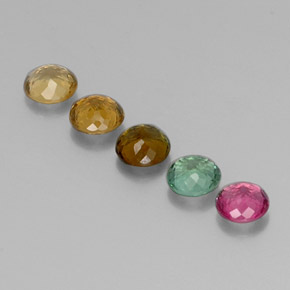Achetez naturel ct multicolore tourmaline gems, coupe roude, en provenance mozambique chez gemselect. en stock, livraison internationale!