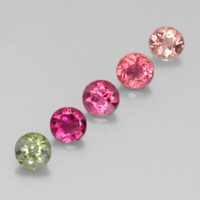 Achetez naturel ct multicolore tourmaline gems, coupe roude, en provenance mozambique chez gemselect. en stock, livraison internationale!
