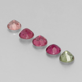 Achetez naturel ct multicolore tourmaline gems, coupe roude, en provenance mozambique chez gemselect. en stock, livraison internationale!