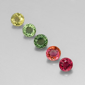 Achetez naturel ct multicolore tourmaline gems, coupe roude, en provenance mozambique chez gemselect. en stock, livraison internationale!