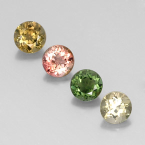 Achetez naturel ct multicolore tourmaline gems, coupe roude, en provenance mozambique chez gemselect. en stock, livraison internationale!